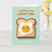 Ich wäre Toast ohne dich Karte (Gelbe Blume)