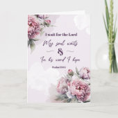 Ich warte auf den Lord Psalm 130:5 Karte (Vorderseite)