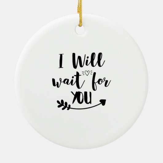 Ich warte auf dich keramik ornament (Hinten)