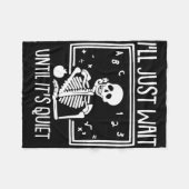 Ich warte nur, bis der leise Lehrer Lazy Hallowe Fleecedecke (Vorderseite (Horizontal))