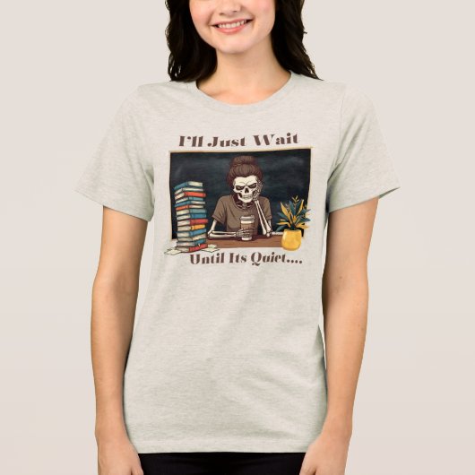 Ich warte nur Tri-Blend shirt (Vorderseite)