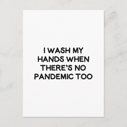 Ich wasche mir die Hände Postkarte (Vorderseite)