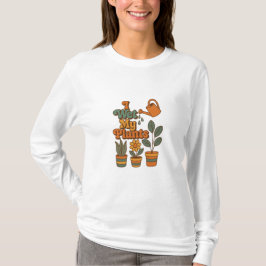 Ich wässere meine Pflanzen – Retro-70er-Streifen T-Shirt
