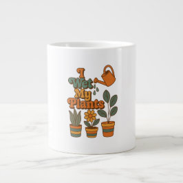 Ich wässere meine Pflanzen – Retro-Streifen der 70 Jumbo-Tasse