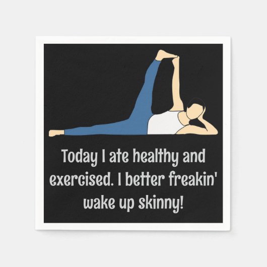 "Ich weck besser dünn auf" - Funny Cocktail Napkin Serviette (Vorderseite)
