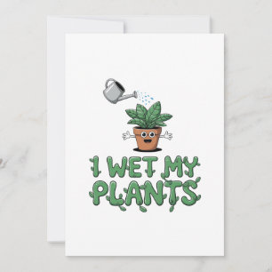 Ich wecke meine Pflanze - Funny Gardens Design Feiertagskarte
