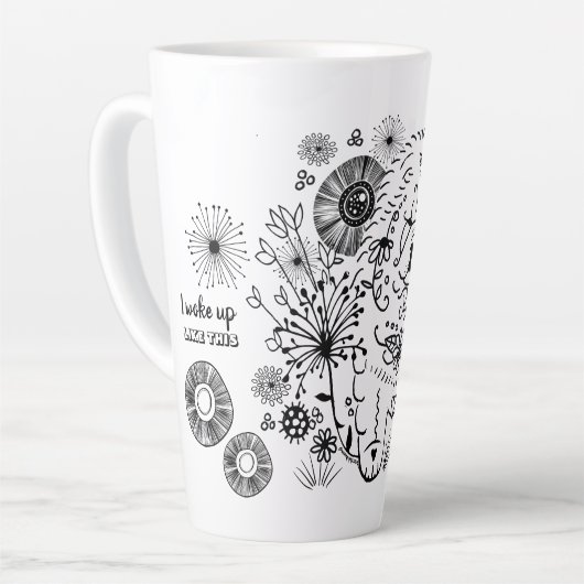 ICH WECKTE AUF WIE DIESE Chow Latte Tasse (Linke Ecke)