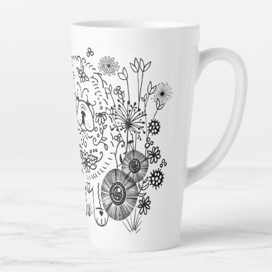 ICH WECKTE AUF WIE DIESE Chow Latte Tasse (Rechts)