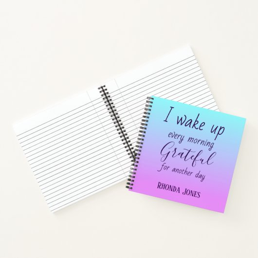 Ich weckte dankbar auf notizblock (Innenseite)