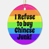 Ich weigere mich, chinesischen Junk zu kaufen! Keramik Ornament (Links)