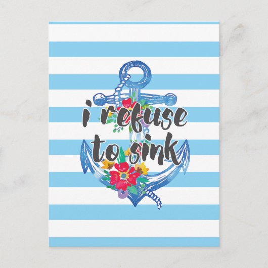 Ich weigere mich zu sinken postkarte (Vorderseite)