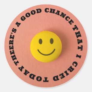 Ich weine heute runder aufkleber