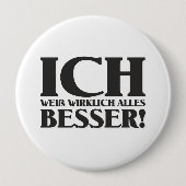 Ich weiß alles, was ich will! Button (Vorderseite)
