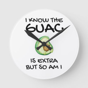 Ich weiß, dass der Guac extra ist, aber bin ich au Runde Wanduhr