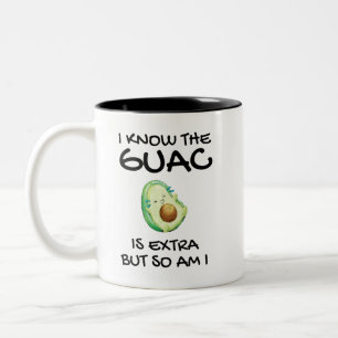 Ich weiß, dass der Guac extra ist, aber bin ich au Zweifarbige Tasse