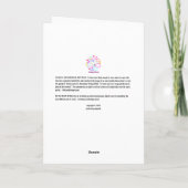 Ich weiß, dass du viel auf deiner Platte hast Karte (Rückseite)