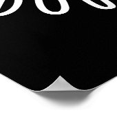 Ich weiß, dass du viel lustige Backpuppe Dark BG g Poster (Ecke)