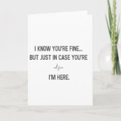 Ich weiß, dass es dir gutgeht karte (Vorderseite)