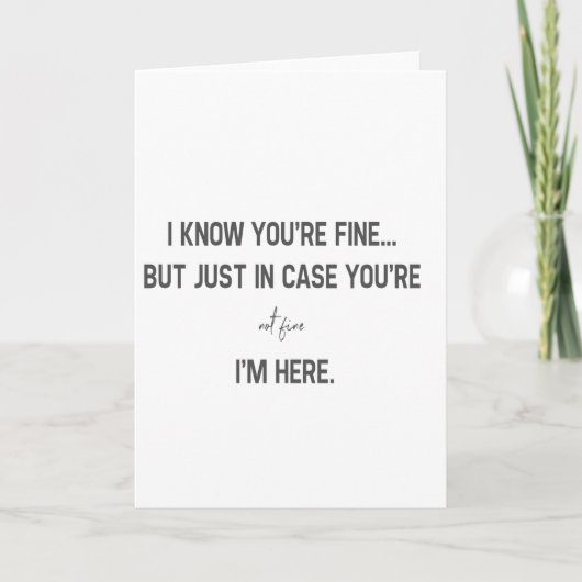 Ich weiß, dass es dir gutgeht karte (Vorderseite)