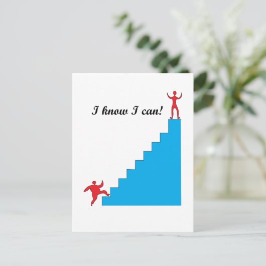 Ich weiß, dass ich das kann! postkarte (Stehend Vorderseite)