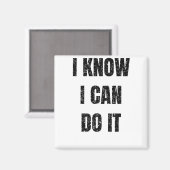 Ich weiß, dass ich es machen kann Gym Workout Moti Magnet (Vorderseite/Rückseite)