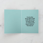 Ich weiß, dass ich nicht zu hell bin!-Entschuldigu Karte (Innenseite)