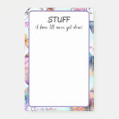 Ich weiß, dass ich nie fertig werde post-it klebezettel (Vorderseite)