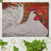 Ich weiß, dass ich reizender weißer Hahn bin Handtuch (Gefaltet)