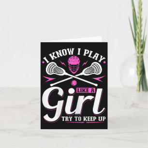 Ich weiß, dass ich spiele wie ein Lacrosse eines M Karte
