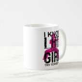 Ich weiß, dass ich trage, als ob ein Mädchen versu Kaffeetasse (VorderseiteRechts)