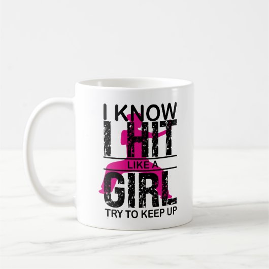 Ich weiß, dass ich trage, als ob ein Mädchen versu Kaffeetasse (Links)