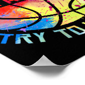 Ich weiß, dass ich wie ein Girl-Basketball spiele Poster (Ecke)