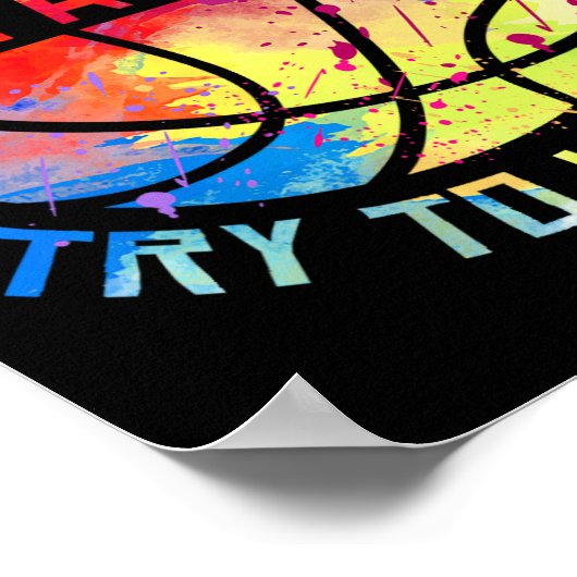 Ich weiß, dass ich wie ein Girl-Basketball spiele Poster (Ecke)