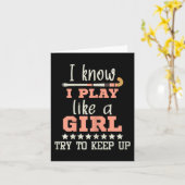 Ich weiß, dass ich wie ein Mädchen spiele - Feldho Karte (Gelbe Blume)