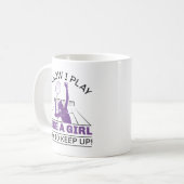 Ich weiß, dass ich wie ein Mädchen spiele Kaffeetasse (Vorderseite Links)