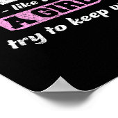 Ich weiß, dass ich wie ein Mädchen spiele - Spaß S Poster (Ecke)