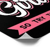 Ich weiß, dass ich wie ein Mädchen spiele, um eine Poster (Ecke)