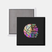 Ich weiß, dass ich wie ein Mädchen spiele, versuch Magnet (Vorderseite/Rückseite)