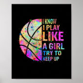 Ich weiß, dass ich wie ein Mädchen spiele, versuch Poster (Vorne)