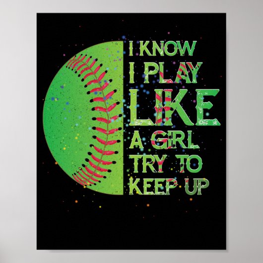 Ich weiß, dass ich wie ein Mädchen spiele, versuch Poster (Vorne)