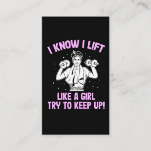 Ich weiß, dass ich wie eine Girl Weightlift-Frau  Visitenkarte