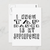 Ich weiß, dass Stich Tanz meine Supermacht ist Postkarte (Vorne/Hinten)