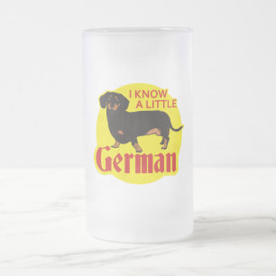 Ich weiß deutsches wenig mattglas bierglas