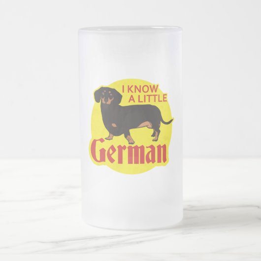 Ich weiß deutsches wenig mattglas bierglas (Mittel)