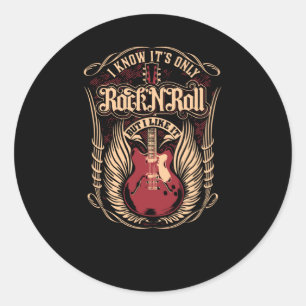 Ich weiß, es ist nur Rock n Roll Runder Aufkleber