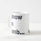 Ich weiß, ich bin dumm kaffeetasse (Vorderseite Links)