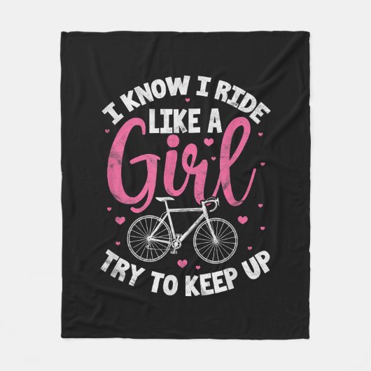 Ich weiß, ich fahre wie ein Mädchen, versuche, den Fleecedecke (Vorderseite)