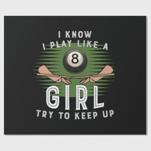 Ich weiß, ich spiele wie ein Mädchen, versuche mit Geschenkpapier