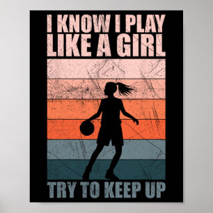 Ich weiß, ich spiele wie ein Mädchen, versucht mit Poster