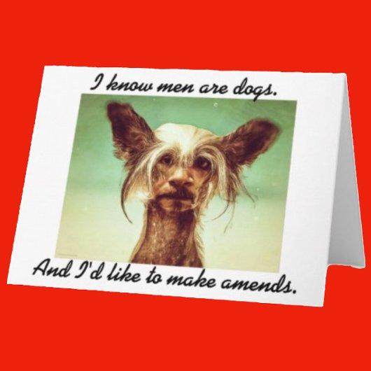 Ich weiß, Männer sind Hunde Personalisiert Karte